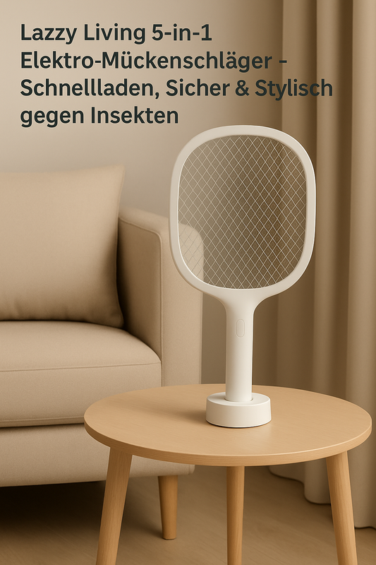 Design trifft Funktion – Der 5-in-1 Elektro-Mückenschläger von Lazzy Living