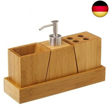 Bakaji Bad Set 3Pz Mit Seifenspender Zahnputzbecher Und Zahnbürstenhal