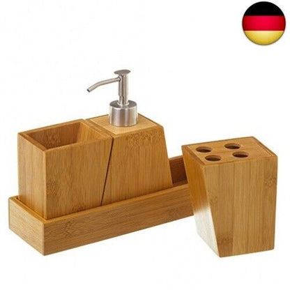 Bakaji Bad Set 3Pz Mit Seifenspender Zahnputzbecher Und Zahnbürstenhal